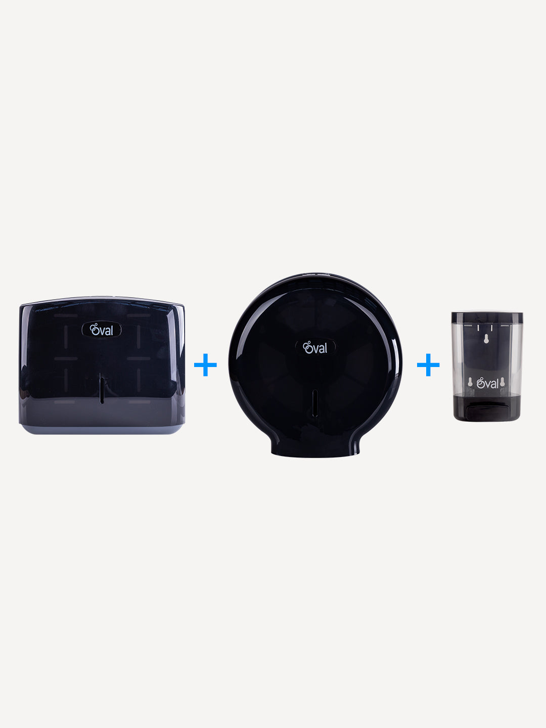 Restroom Dispenser Kit — Compact 3-Piece Black | Oval – Oval Dispensers